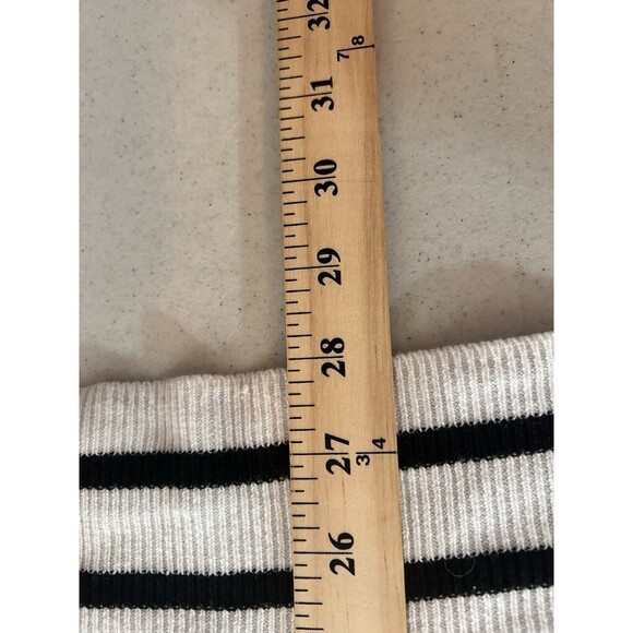 Lane Bryant Pullover Sweater Womens 22/24 Black White Striped Side Zippe… - Picture 10 of 10
